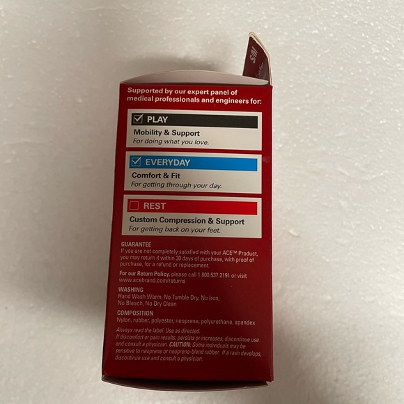 NWOT Ace Brand One Knee Compression Support with 2 compression zones Size Small - Picture 3 of 10